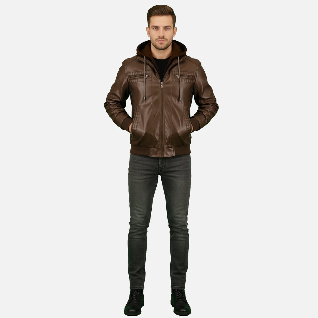 Lauvin | Men’s Bomber Jacket – Classic Hooded Streetwear
