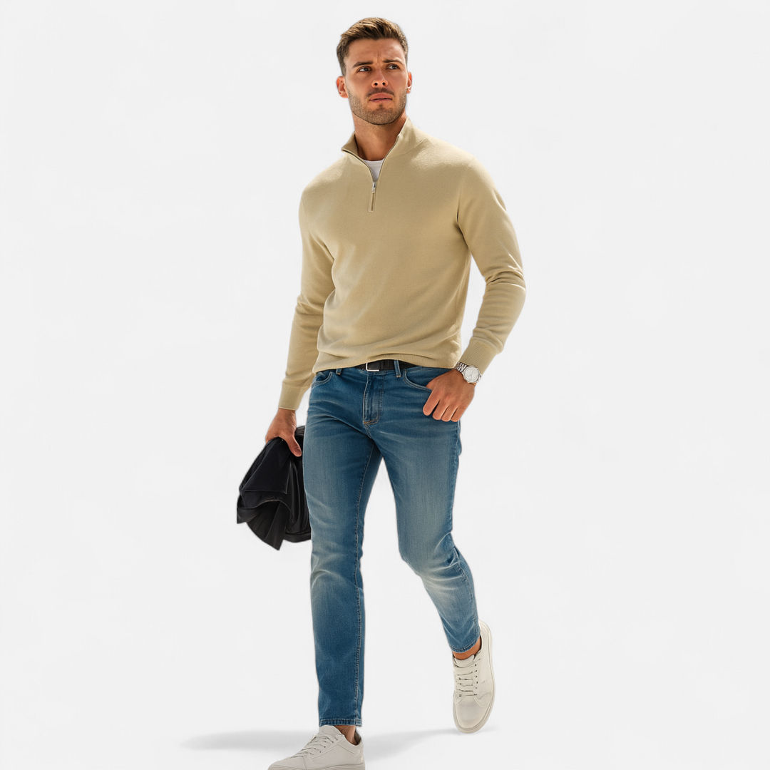 Lauvin | Men’s Half-Zip Sweater – Heritage Knit Elegance