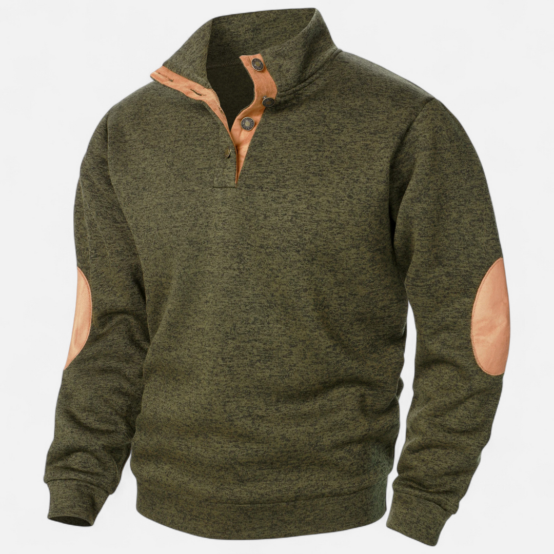 Lauvin | Men’s Knitted Sweater – Stand Collar Heritage Style