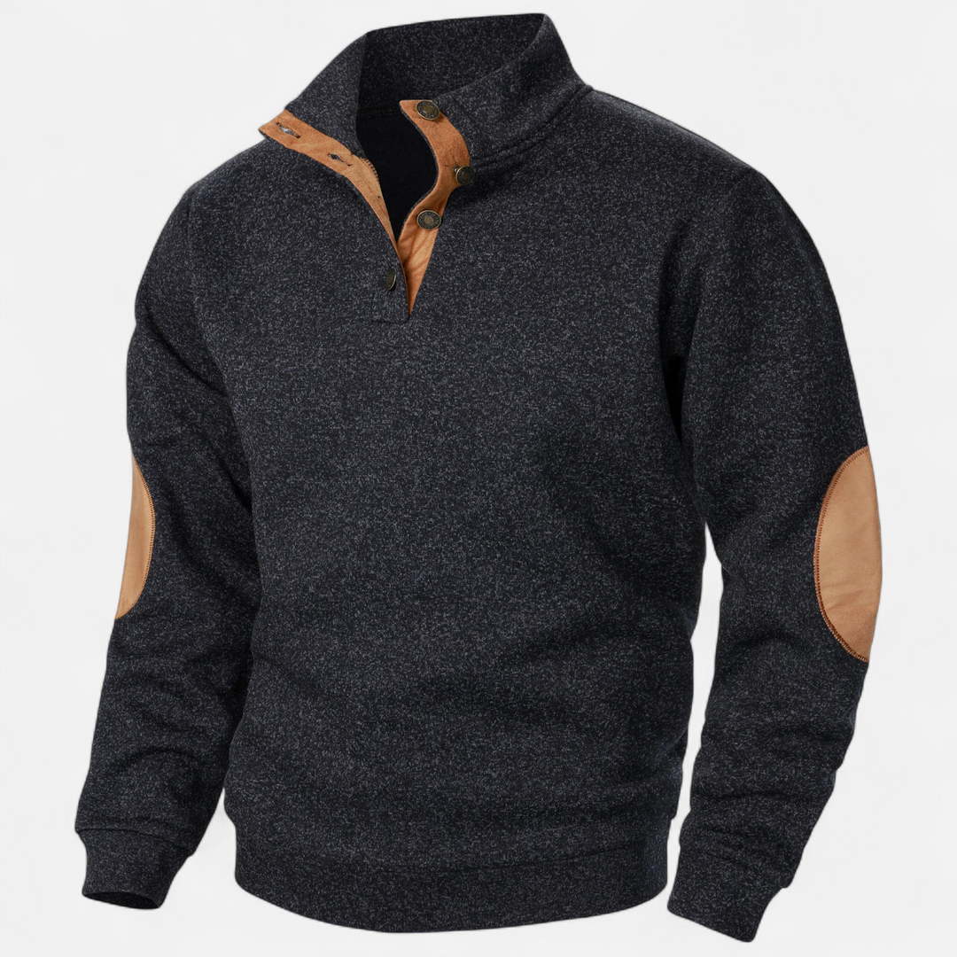 Lauvin | Men’s Knitted Sweater – Stand Collar Heritage Style