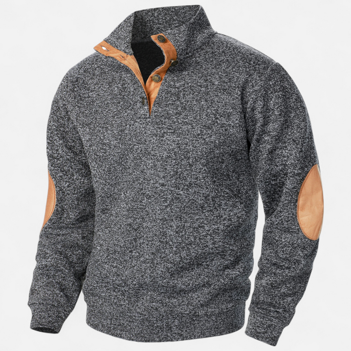 Lauvin | Men’s Knitted Sweater – Stand Collar Heritage Style