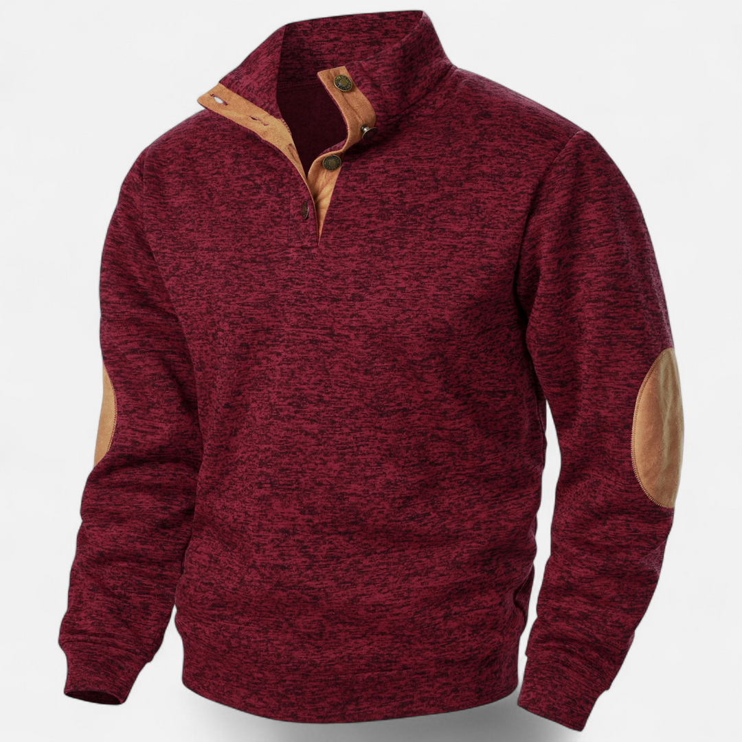 Lauvin | Men’s Knitted Sweater – Stand Collar Heritage Style