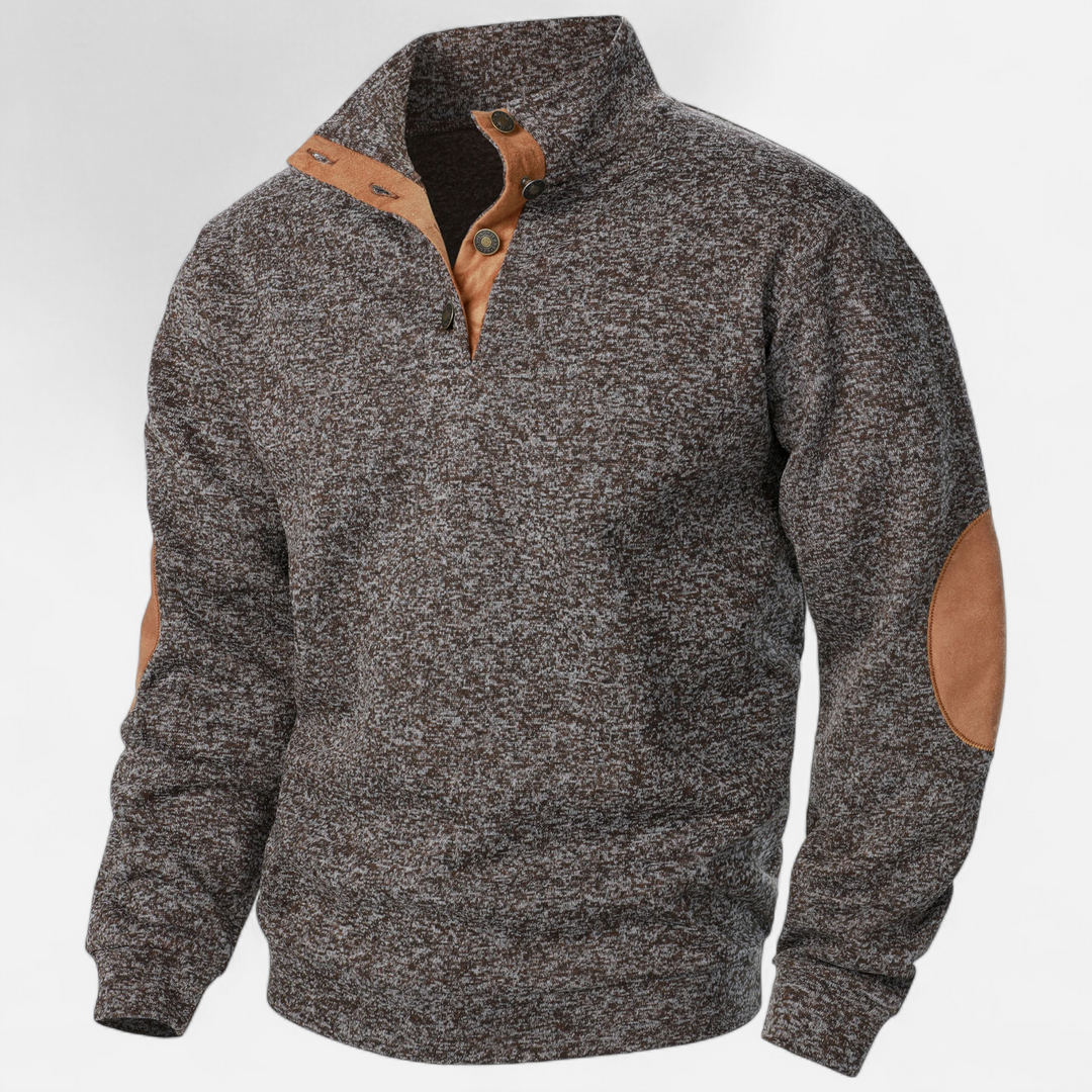 Lauvin | Men’s Knitted Sweater – Stand Collar Heritage Style