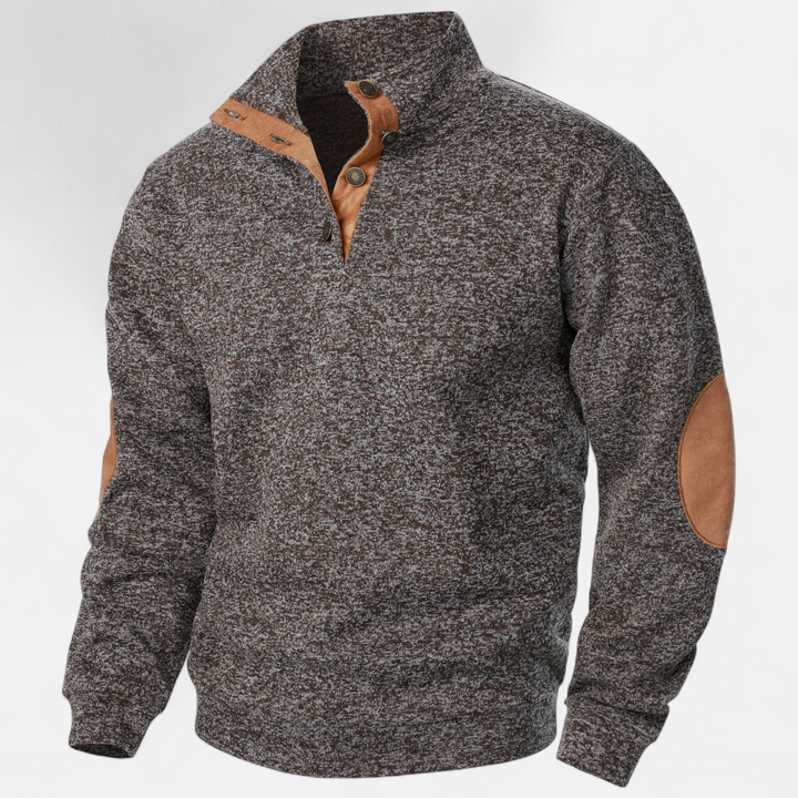 Lauvin | Men’s Knitted Sweater – Stand Collar Heritage Style