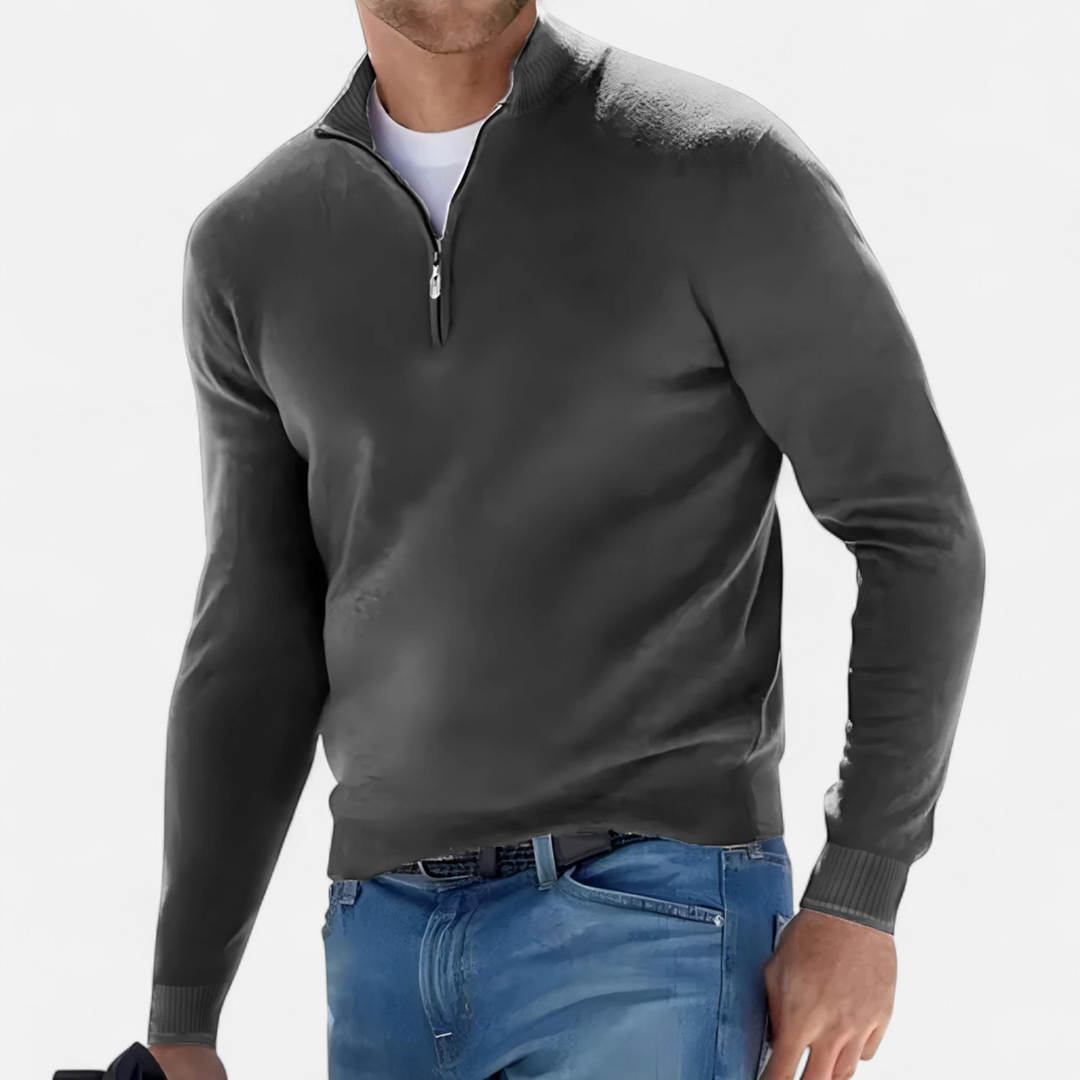 Lauvin | Men’s Half-Zip Sweater – Heritage Knit Elegance