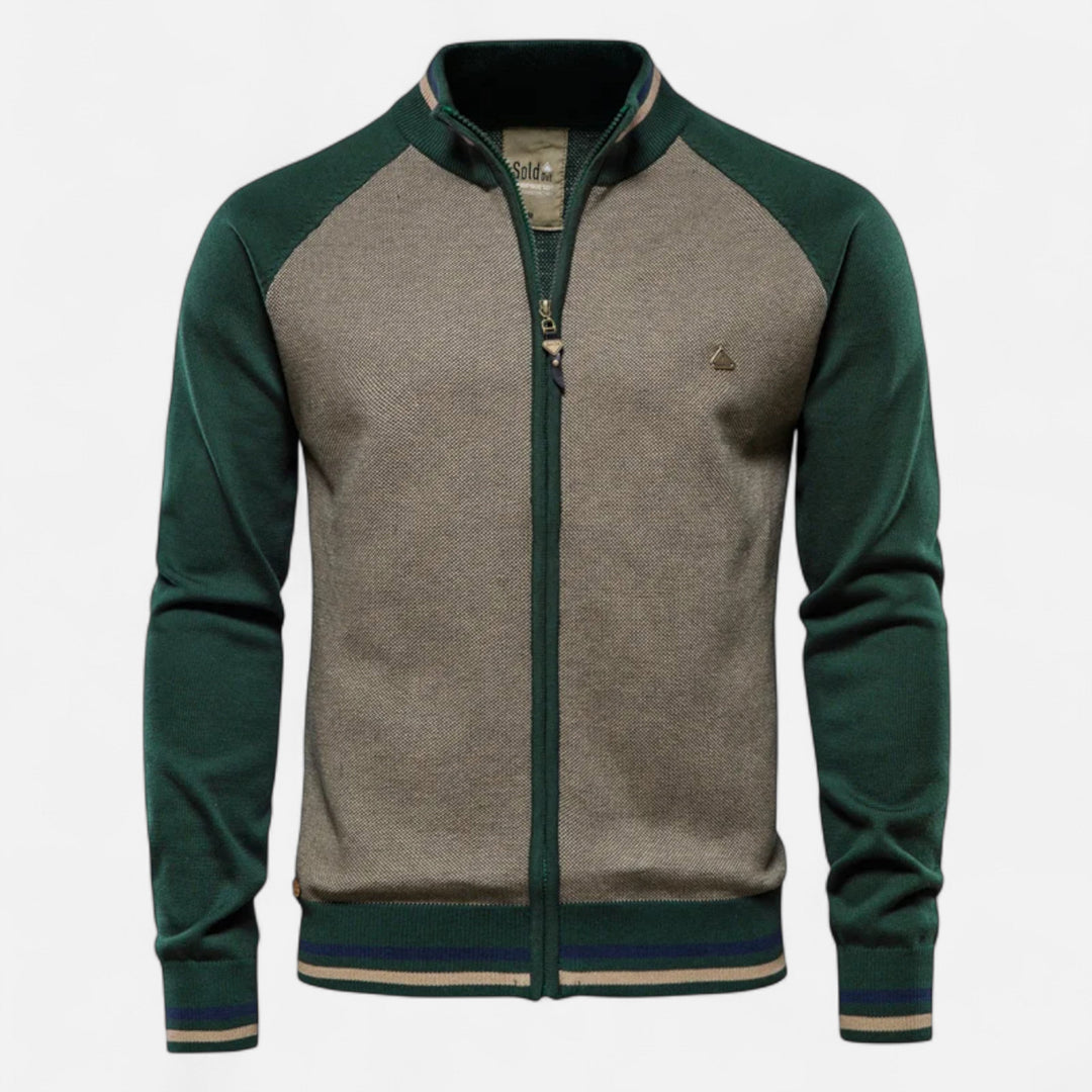 Lauvin | Men’s Zipped Sweater – Heritage Cotton Knit